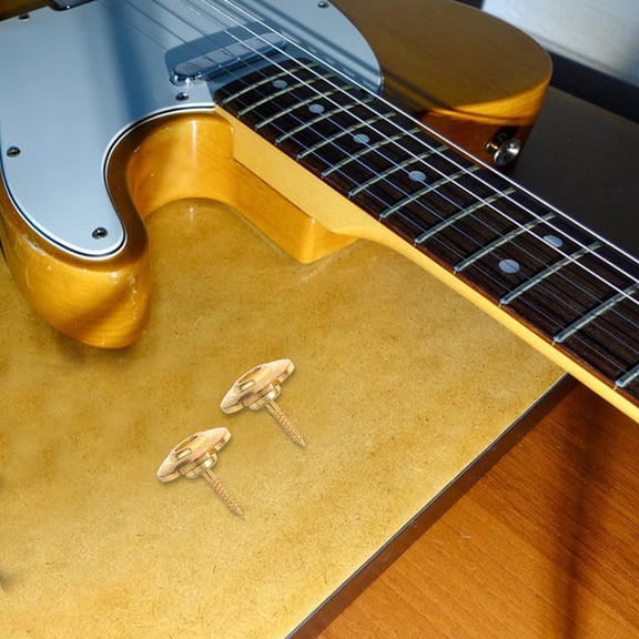 BESTYASH 5Pcs Bass Guitar String Retainer Metal Guides with Mounting Screws for Enhanced String Stability