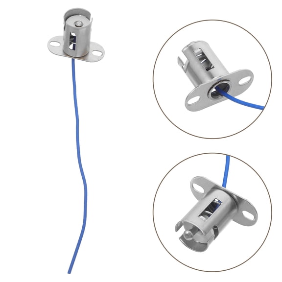 BESTYASH 5Pcs Bayonet Lamp Holder Metal Socket with Wire for Interior and Indicator Light