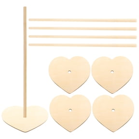BESTYASH 5Pcs Beige Wood Donut Display Holder Detachable Stand for Dessert Table and Birthday