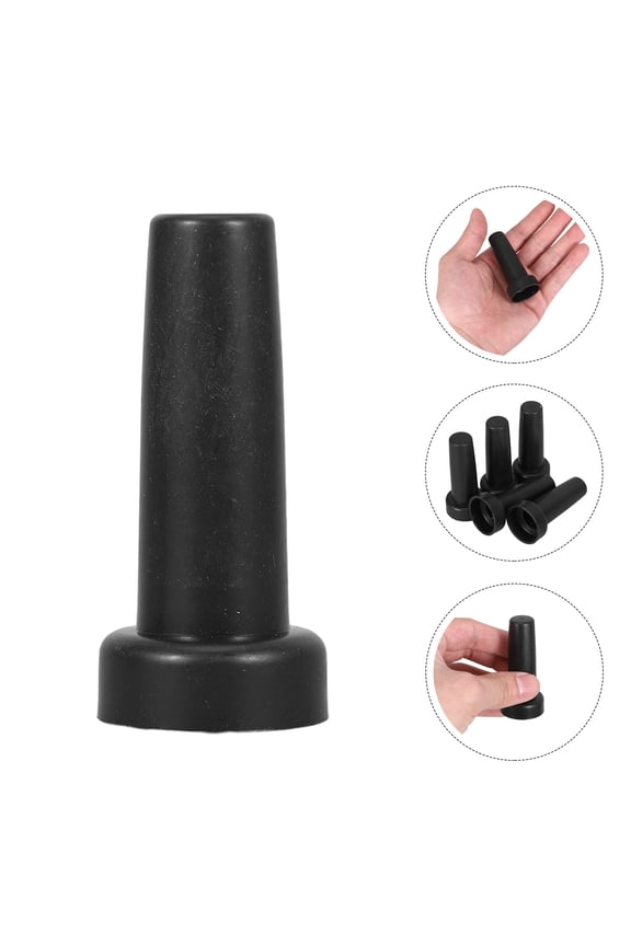 5Pcs Umbrella Tip Caps Black Replacement Covers for Patio and Walking Stick Umbrella Poles