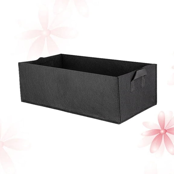 BESTYASH 5Pcs Black Square Fabric Growth Bags Root Aeration Planting Bags for Outdoor Indoor Use