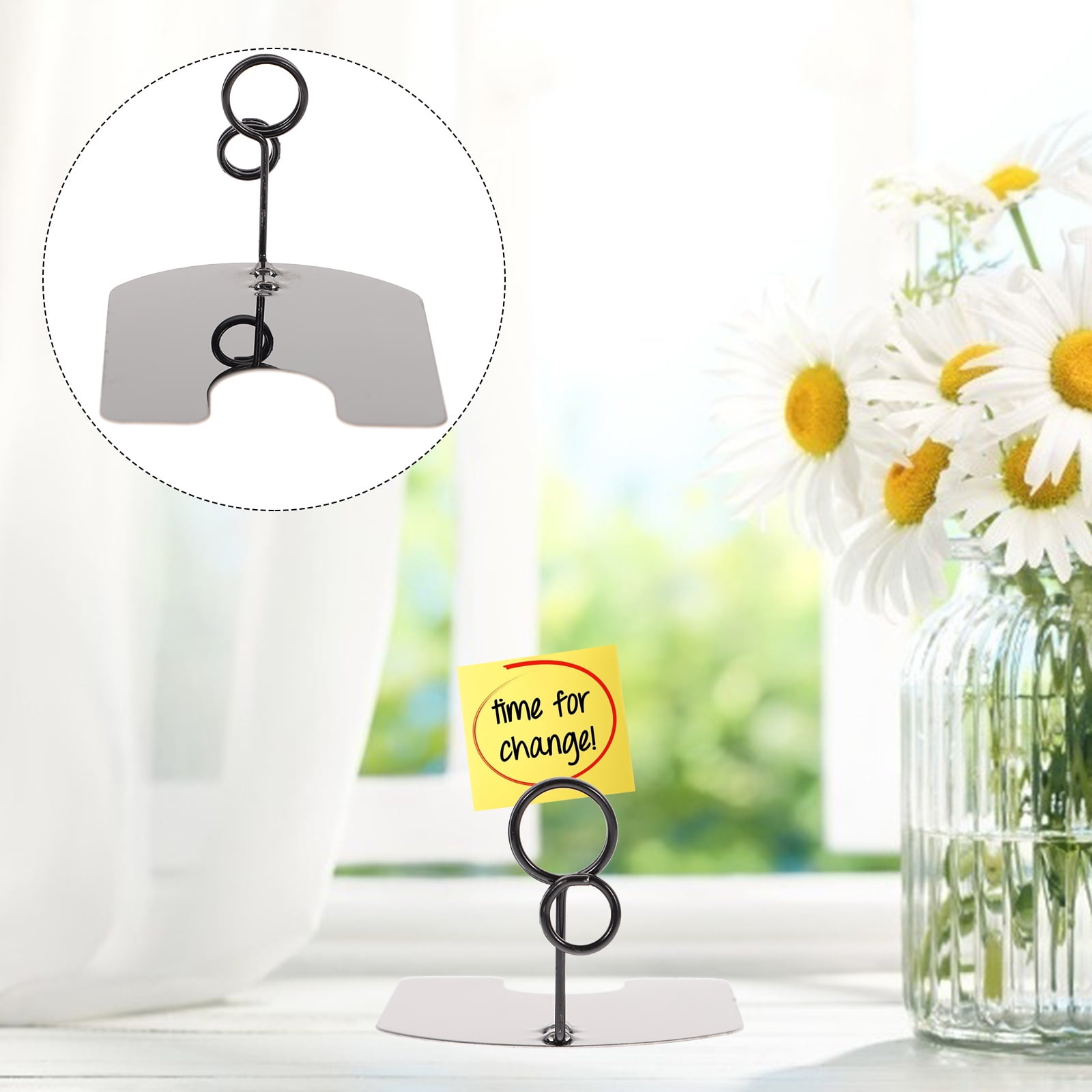 BESTYASH 5Pcs Black Table Card Holders Metal Wire Place Card Holders ...