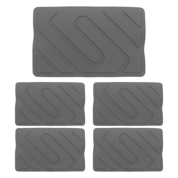 BESTYASH 5Pcs Car Foot Mat Repair Patch Grey Adhesive Patch for Driver Side Floor Carpet