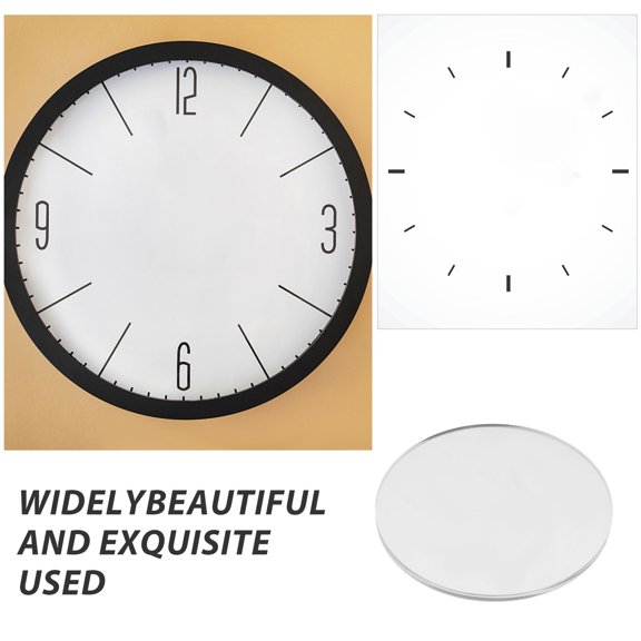 BESTYASH 5Pcs Clear Acrylic Clock Face Replacement Covers for Desk and Wall Clocks Home Use