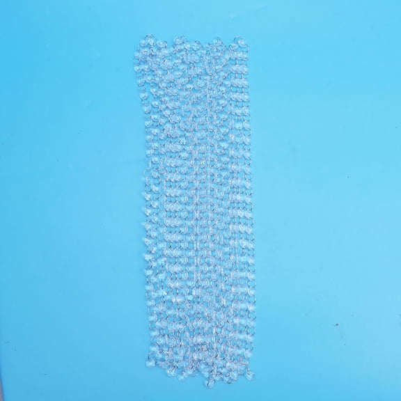 BESTYASH 5Pcs Crystal Curtain Beads Silver Decorative Chains for Stylish Window and Party Decoration