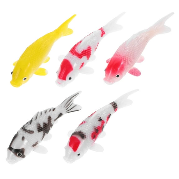 BESTYASH 5Pcs Durable PVC Koi Fish Models for Aquarium Decoration Artificial Fish with Realistic Swimming Appearance