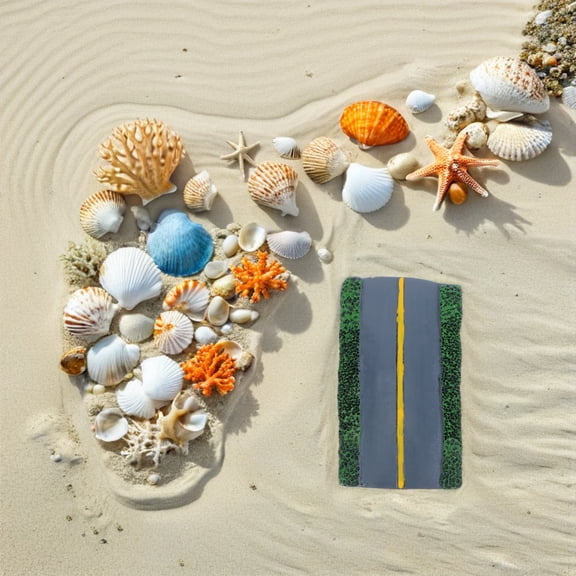 BESTYASH Set of 5 Resin Highway Models for Train Layouts, Architectural Dioramas, and Scale Model Displays