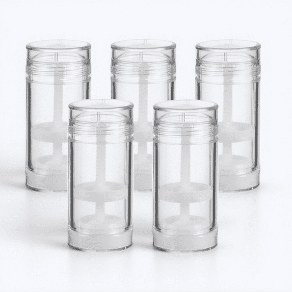 BESTYASH 5Pcs Durable Transparent PP Plastic Deodorant Containers for Homemade Cream Dispensing