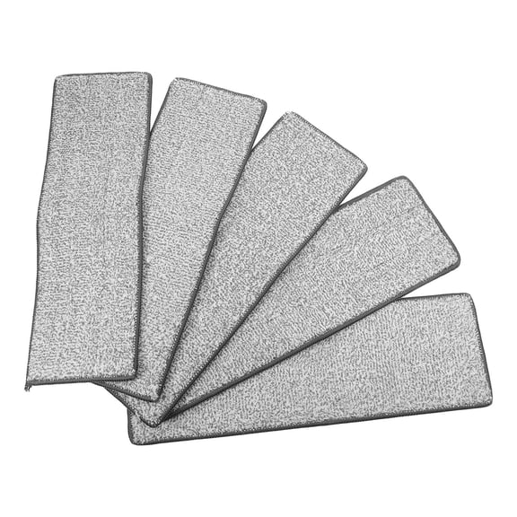 BESTYASH 5Pcs Flash Speed Mop Replacement Pads Grey Fiber Cleaning Mop Pads for Home Use