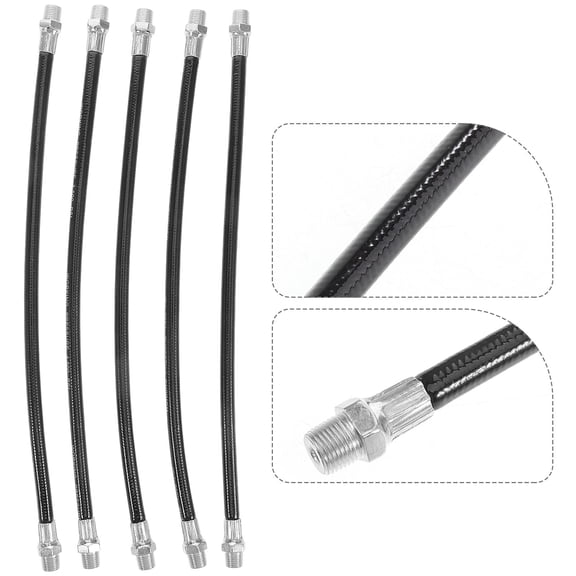 BESTYASH 5Pcs Flexible Grease Tubes for Car Nozzle Adapter Leakproof Durable Heavy Use Resistant