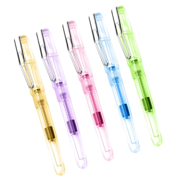 BESTYASH 5Pcs Fountain Calligraphy Brush Pens with Refillable Ink and Comfortable Grip