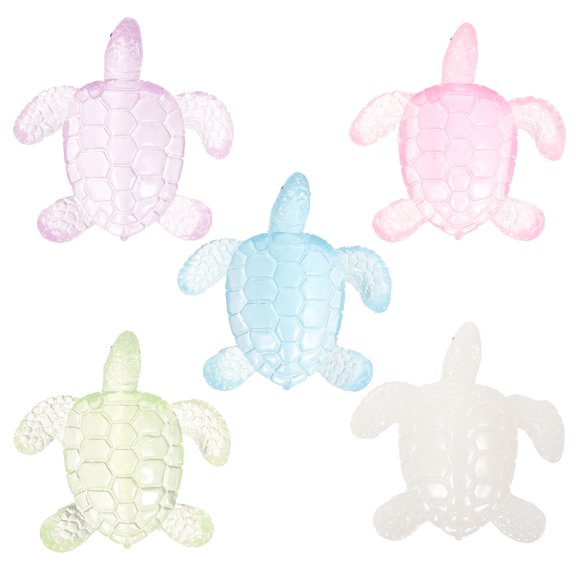 BESTYASH 5Pcs Glow in The Dark Resin Turtle Figurines Unique Home Office Decor Accents