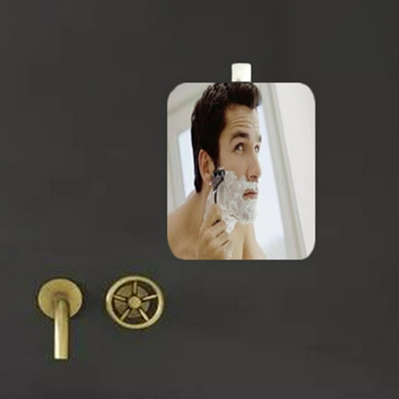 BESTYASH 5Pcs Hanging Acrylic Tile Mirrors with Removable Adhesive for Home Walls