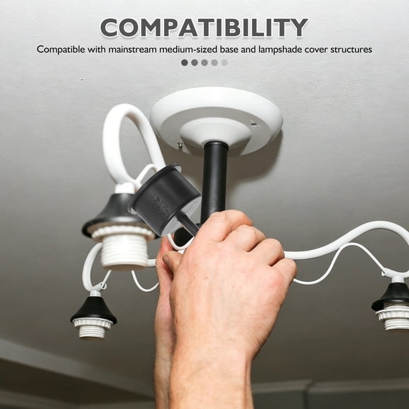 BESTYASH 5Pcs Lamp Socket Ring Removal Tool Black T Handle Collar Ring Wrench for Light Fixture Shade Repair