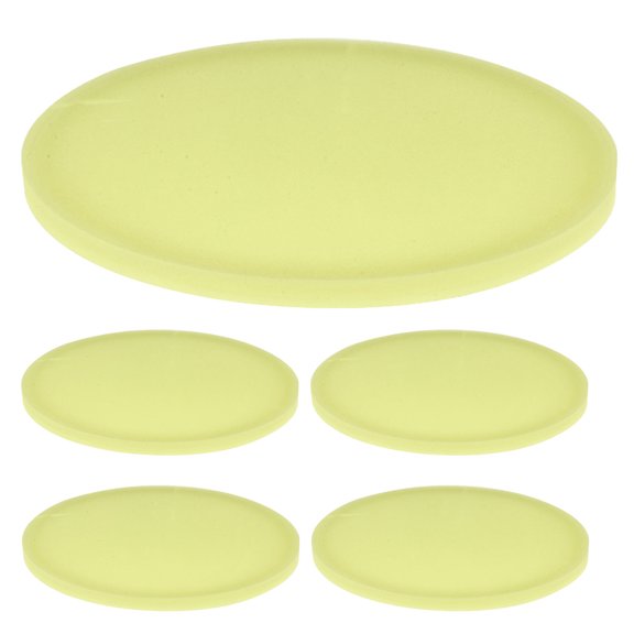 BESTYASH 5Pcs Light Yellow Silicone Round Cup Pad with Anti Overflow Design and Glow Effect