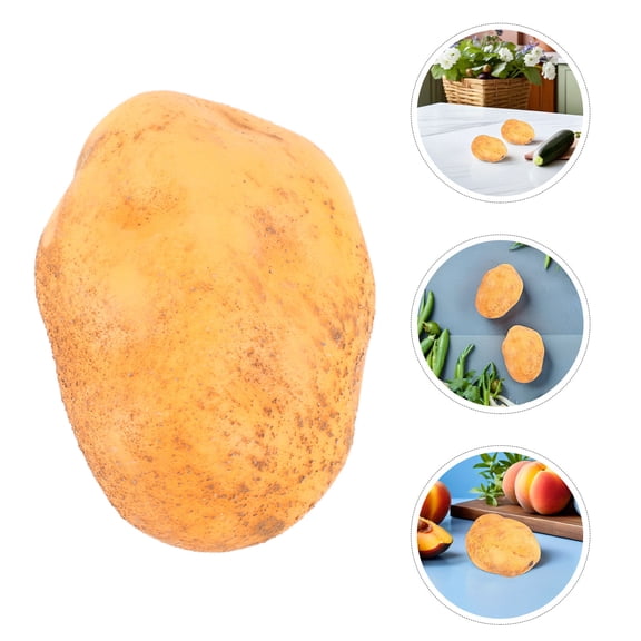 BESTYASH 5-Pack Lightweight Foam Fake Potatoes for Kitchen Decor, Display, and Home Decoration Props
