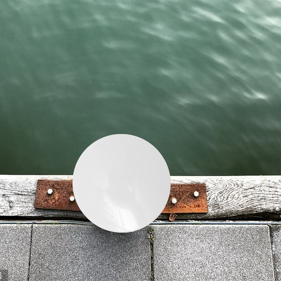 BESTYASH Set of 5 White PVC Marine Dock Piling Caps for UV and Outdoor Use