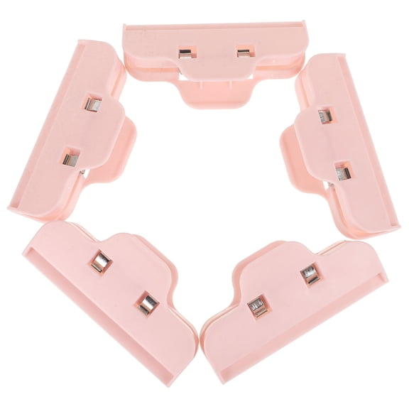 BESTYASH 5Pcs Pink Plastic Snack Clips Food Lock Clamp for Home Food Seal