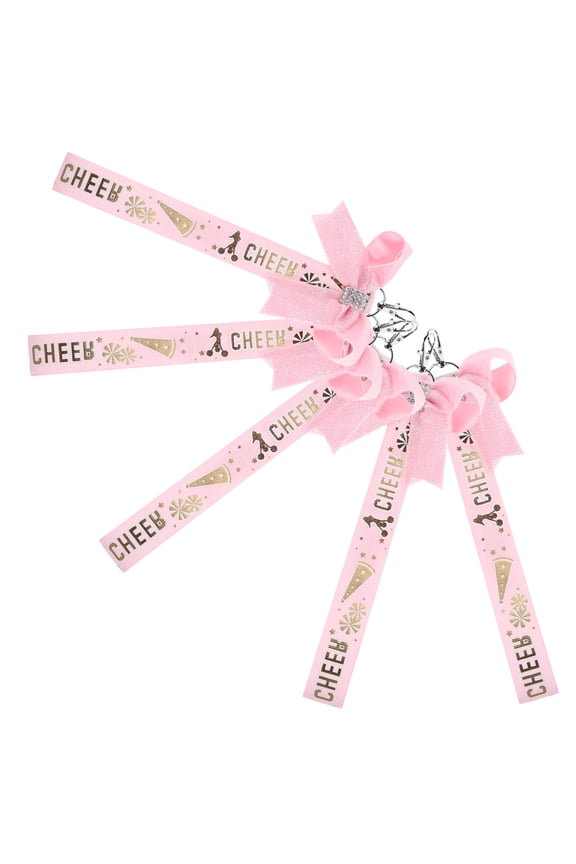 5-Pack Ribbon Bow Keychains Cheerleader Accessories and Stylish for Bags or