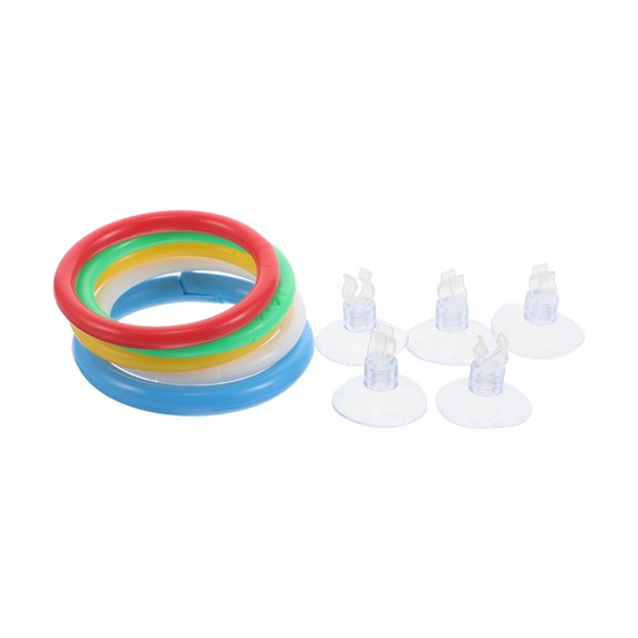 BESTYASH 5Pcs Plastic Betta Fish Training Rings Aquarium Accessories for Feeding and Exercise