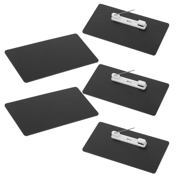 BESTYASH 5Pcs Plastic Writable Erasable Name Tags with Clear Surface for Office and Classroom