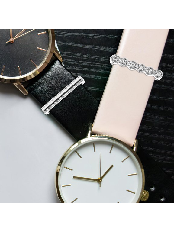 5Pcs Plated Silver Watch Strap Ring Loops Durable Metal Charms for Smartwatch Band Accessories
