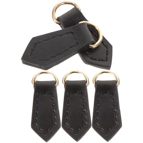 BESTYASH Removable Zipper Pull Replacement Metal Black 5Pcs