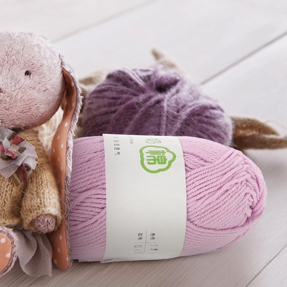 BESTYASH 5Pcs Professional Cotton Yarn Assorted Colors Supple Flexible Worsted Weight for Knitting