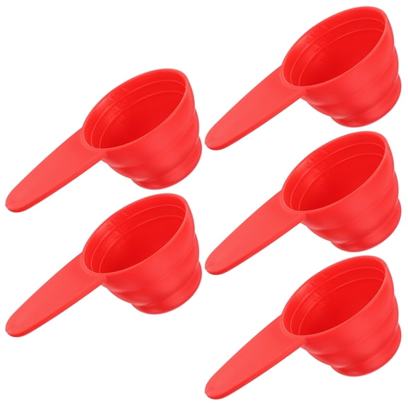 BESTYASH 5Pcs Reusable Red Coffee Scoop with Comfortable Handle for Kitchen Ingredients