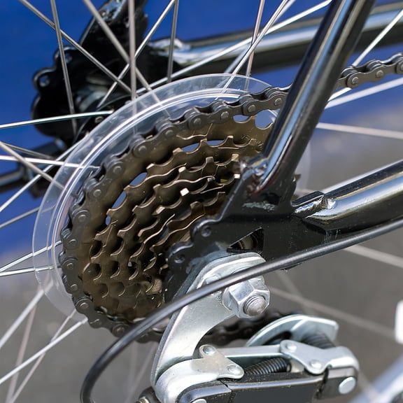 BESTYASH 5Pcs Stable Transparent Bike Wheel Spoke Protector Plastic Flywheels Guard for Mountain Bikes