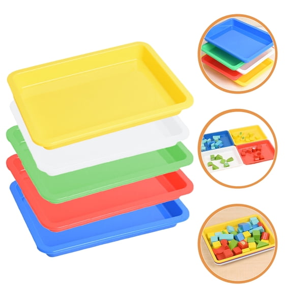 BESTYASH 5Pcs Stackable Plastic Organizer Trays for Classroom Arts Crafts and Beading