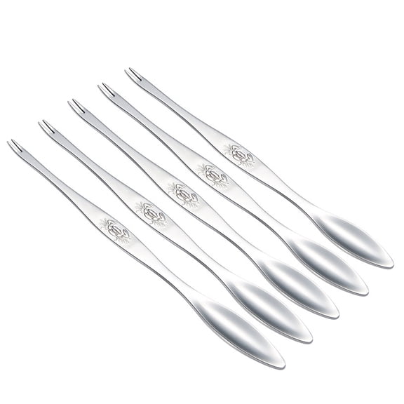 BESTYASH 5Pcs Stainless Steel Crabs Eating Tools Set Silver and Lightweight for Seafood Dining