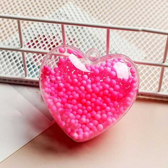 BESTYASH 5Pcs Transparent Valentine Heart Shape Ornament Boxes for Romantic Party Decoration