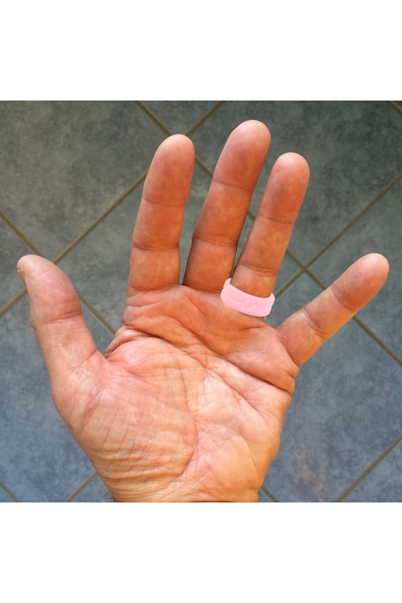 5Pcs Trendy Silicone Ring Pink Use Circular Party Finger Ring for Everyday Life