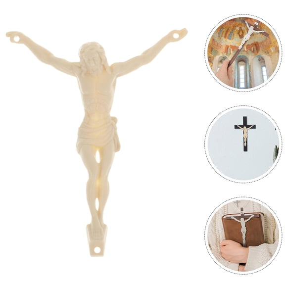 BESTYASH 5Pcs Jesus Craft Figurine Ivory Plastic Sculpture Decoration for Office
