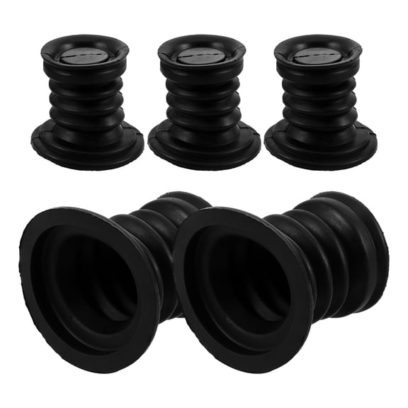 BESTYASH 5Pcs Black Rubber Drain Plug for Washing Machine Water Outlet Seal Universal Fit Washer