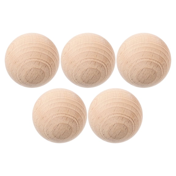 BESTYASH 5Pcs Wooden Ball Ornaments Beige Outdoor Leisure Balls For Group Play