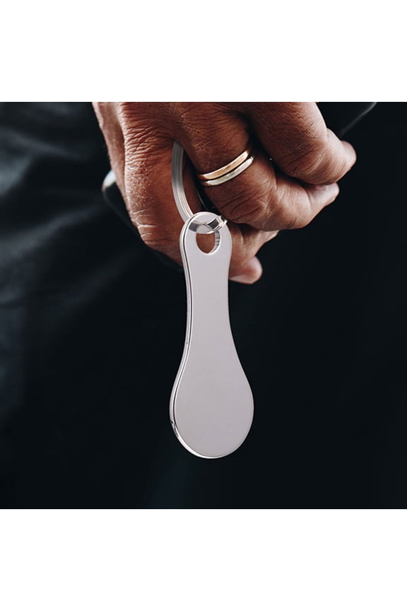 Metal Cart Token Keyring in Silver for Frequent Shoppers 5Pcs