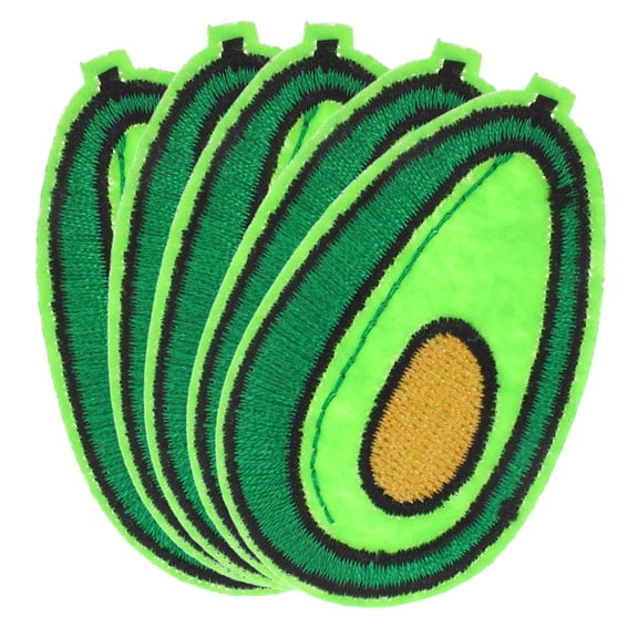 BESTYASH 5pcs Green Fruit Iron On Patches Embroidered Applique for DIY Clothes Stylish Clothing Accessories