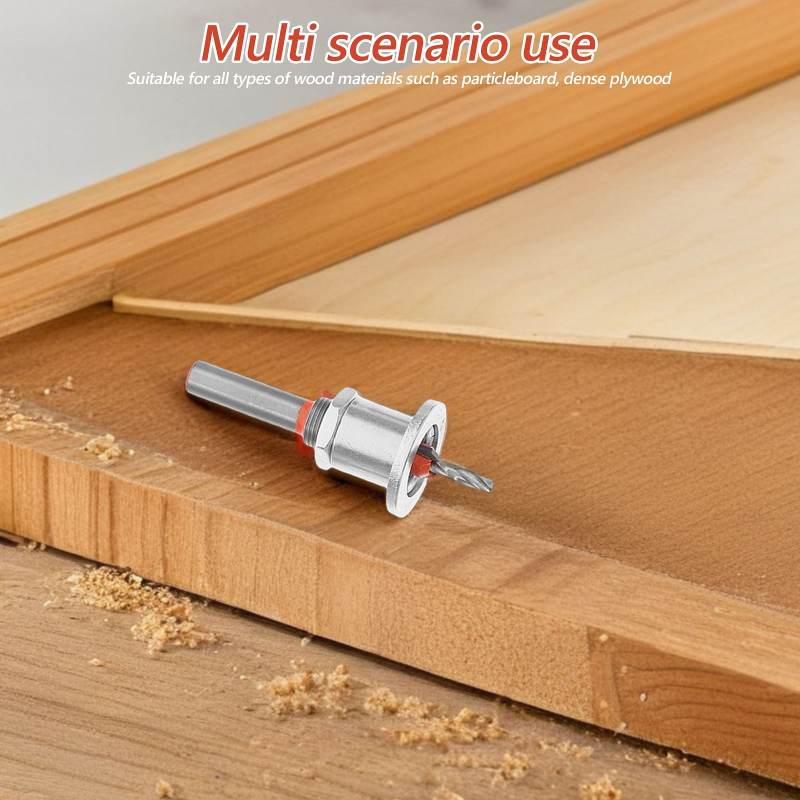 BESTYASH 5Pcs Countersink Drill Bit Set with Replacement Bits for Professional Woodworking Use