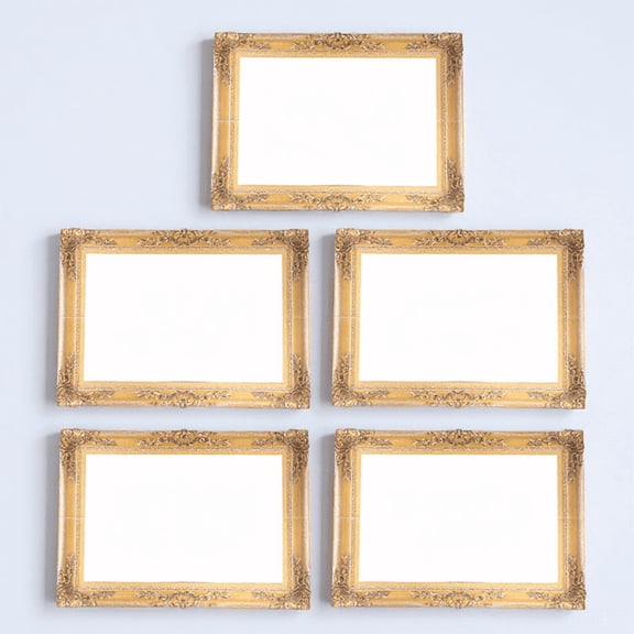 BESTYASH Paper Photo Prop Frame 5pcs Vintage Gold for DIY Photography