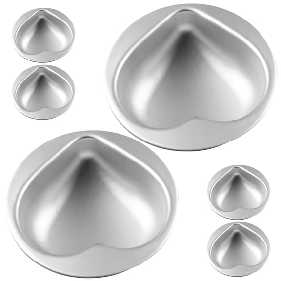 BESTYASH Set of 6 Aluminum Heart-Shaped Cake Pans Nonstick Bakeware with Excellent Thermal Conductivity for Home Baking