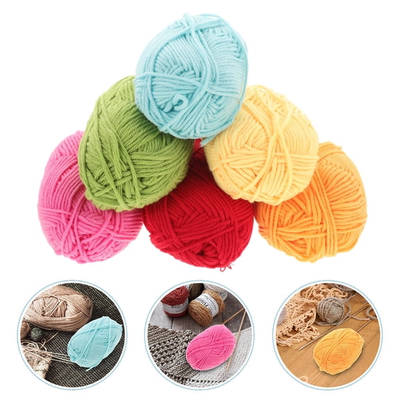BESTYASH 6Pcs Multi-Function Crochet Yarn Assorted Color Soft Flexible Sweater Yarn