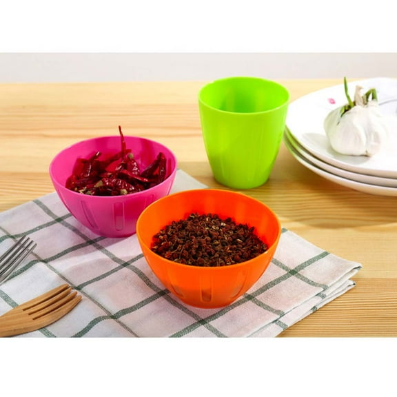 BESTYASH 6 Pcs Reusable Mask Mixing Bowls Assorted Color Non-slip Household Kitchen Serving Bowls