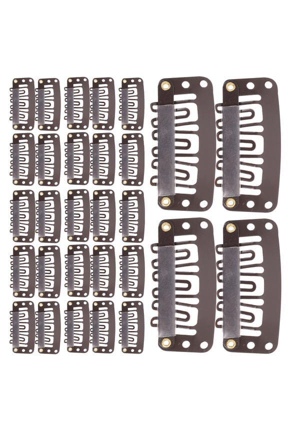 60 Pieces Metal Snap Hair Clips for Coffee Hair Extensions and Beret Hat Securing Accessories