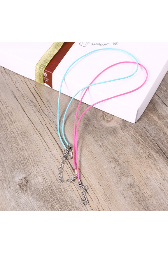 60Pcs Durable Lightweight Fabric Necklace String with Clasp for DIY Jewelry Projects