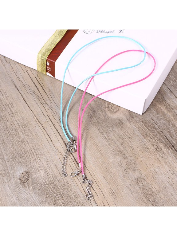 60 Pieces Assorted Color Necklace Cords with Clasps for Jewelry Making, Lightweight Fabric Strings