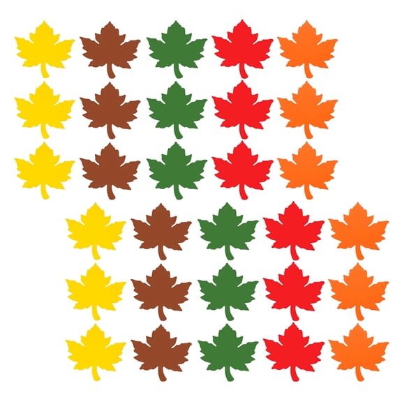 BESTYASH 60Pcs Fall Leaves Die Cuts Assorted Color Paper for Thanksgiving Crafts and Classroom Decor