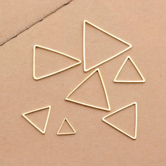 BESTYASH 60pcs Minimalist Bridal Earrings Triangular Earring Pendants Golden Copper Decorative for Women Fashion