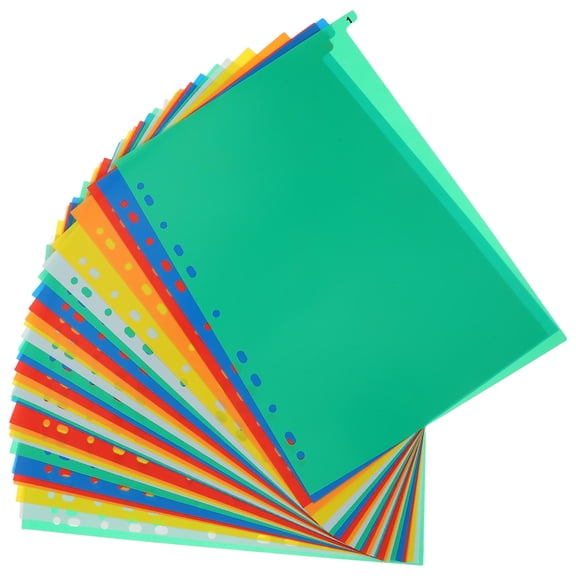 BESTYASH 62Pcs Plastic Binder Dividers with Tabs Assorted Color for Notebook Organization